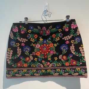 Embroidered Zara Mini Skirt